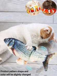 1个电动软体鱼猫玩具，实用多功能电动玩具（待机模式下轻触即可激活） - 彩色 - 查看 20