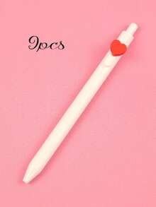 Bút bi bấm hình trái tim có thể tùy chỉnh, viết trơn tru, phù hợp cho các cặp đôi, bạn bè, học sinh, thi cử, thiết kế thẩm mỹ chất lượng cao, phong cách INS. - Nhiều màu - Xem 12