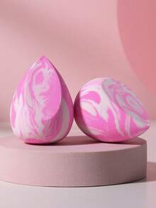 2pcs Makeup Sponge Set, Makeup, Affordable, Room Decor, Vanity, Travel, Bedroom, Makeup Accessories, Powder Puff, Makeup Sponge, Loose Powder Puff, Makeup Sponge - 彩色 - 查看 8
