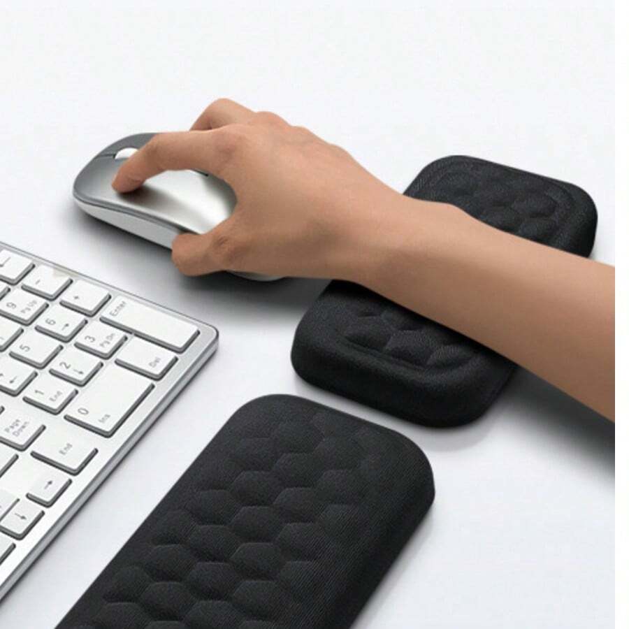Comfortable Wrist Rest Suitable For Computer Desk - Suitable For Typing And Office Work, Black Non-Slip Design Suitable For Computer Desk - Multicolor - View 1