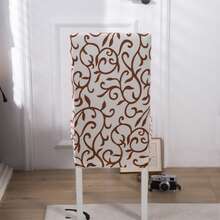 1/2/4/6件装印花椅套，适合家庭或派对使用，四季皆宜 - 白加咖啡 - 查看 5