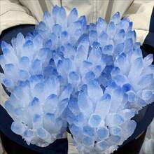 1 Exquisite Crystal Flower Cluster, Blue And Crystal Cluster, Irregularly Shaped Home Decoration, Perfect For Holiday Gifts And Home Accessories, Fashionable Crystal Ornaments - 藍色 - 查看 5