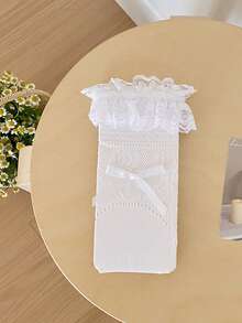 1/3 双春夏薄款过膝袜，芭蕾舞鞋款中筒袜，洛丽塔蝴蝶结袜，网眼镂空堆堆袜，隐形袜，蕾丝边直筒袜 - 彩色 - 查看 34