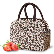 DALINDA - Bolsa de almuerzo para mujeres adultos para mujeres hombres reutilizable aislante bolsa de almuerzo a prueba de fugas alta capacidad para viajes trabajo picnic playa leopardo - Leopardo - Ver 1