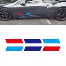 Versal Fit Red Blue Racing Stripes Decal 19.7''x2'' Auto Decal Kit For Car Door Side Fender Hood Bumper Exterior Interior Vinyl Stir For Sedan SUV Truck 2pcs - 3色 - 查看 7