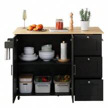 High-Quality 4-Drawer Rattan Cabinet With Solid Wood Handles - Suitable For Bedroom, Living Room, Dining Room, Hallway - Dimensions: W80/H80/D38 Cm - Hitam + Alami - View 9