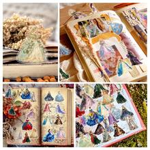 30pcs Princess Dress Series Stickers, Gold Foil Laser Decorative Stickers For Scrapbooking, DIY Crafts, Creative Stickers - Multicolor - View 1