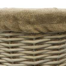 JVL Willow Log Basket With Liner And Rope Handles - Antique Wash - Multicolor - View 4