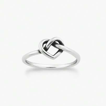 Anillo de nudo de amor de plata 925 para mujer