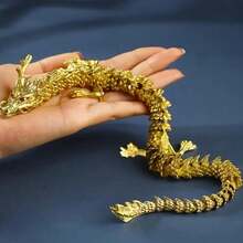 2026新款！金色合金中国龙——精美工艺收藏品。东方龙桌面摆件。幸运符，雕像摆件。中国龙摆件，金属艺术品，爱好者必备！史迪奇玩具 旅行玩具 课堂减压玩具 迷你玩具 洗澡玩具 圣诞文具 减压球 - 彩色 - 查看 2