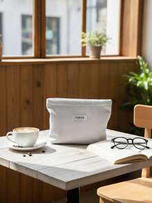 1 Piece Spring And Summer New Design Mesh-Feel Makeup Bag Large Capacity Water And Lotion Cosmetics Lipstick Foundation Organizer Bag Portable Handheld Bag - White Gauze Handbag - View 7