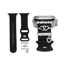 3pcs/Set Heart-Shaped Zinc Alloy Watch Band Decorative Rings, Fashionable Cute Heart Watch Band Accessories, Durable Metal Watch Ornaments (Watch Band Not Included) - Mouldless - View 13