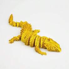 1pc 3D Printed Movable Joint Pangolin Lizard Figurine Decor, Birthday Gift, Fully Articulated, Desktop Ornament With Color-Changing Effect Based On Angle, Random Eye Color - Multicolor - View 8