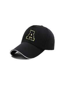 1pc Kids 26 Letter Pattern Baseball Cap, Multi-Functional Sun Protection, Suitable For Boys And Girls For Daily Outdoor, Travel, School Use In Spring/Summer - Black - View 5