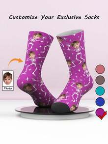 1 đôi tất dài đến bắp chân cho bé gái, tất dài đến bắp chân cho bé trai chủ đề Halloween, tất cá nhân hóa với hình ảnh bé trai và bé gái dễ thương, tất đôi dài đến bắp chân với họa tiết độc đáo, thích hợp làm quà tặng Ngày Valentine, sinh nhật và các dịp Halloween khác. - Nhiều màu - Xem 2