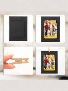 21件套简约复古彩色仿皮纸相框，配木质夹子和绳子，易于安装，适用于家居、婚礼、生日、周年纪念派对、墙面照片展示装饰，适合作为新年、情人节、母亲节、父亲节、毕业礼物。 - 新款 - 查看 7