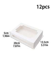 6个/12个装甜甜圈和纸杯蛋糕纸盒，烘焙包装盒，适用于蛋糕、糕点、巧克力、饼干、馅饼、生日派对、婚礼、复活节、礼品、蛋糕外卖盒 - 查看 16