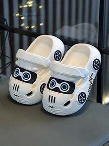 Kids Slippers, Cartoon Boys & Girls Soft Bottom Indoor/Outdoor Infant Car Slippers, Summer - White - View 3