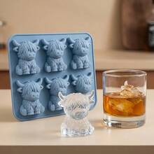 Mini Highland Cow Ice Cube Mold – Cute 3D Ice Cubes, Suitable For Drinks, Parties, And Gifts - 查看 1