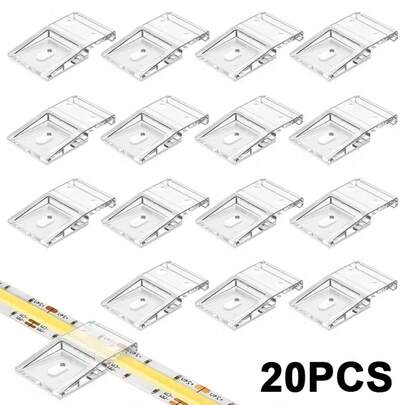 20pcs LED Strip Light Connector Clips, Lamp Strip Fixing Clamps