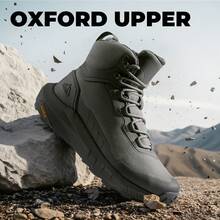 Men's Tactical Hiking Boots Lightweight, Cushioned Sole For All-Day Comfort, Side Zipper For Easy On/Off, Motorcycle Combat-Style, Military-Inspired, 8-Inch Boots With Arch Support – Terrascope - 灰色 - 查看 6