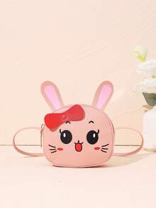 1pc Girls' Mini Cute Sweet Crossbody Bag, Girls' Cute Rabbit & Cherry Print Casual Small Bag, Girls' Small Coin Purse, Change Purse, Snack Bag, Travel Daily Use Crossbody Bag Handbag - Multicolor 1 - View 8