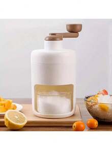 手动碎冰机，小型家用冰粉机，冰淇淋魔法冰粉机，磨冰机，白色喇叭形 - 白色 - 查看 13