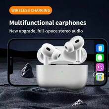 Original Apple  Pro Refurbished Grade A - Wireless Headphones With Wireless Charging Case - Bluetooth Headphones For IPhone - Active Noise Cancellation - Spatial Sound - Superior Audio Quality - Compatible With Apple Cell Phone - Magsafe Case - Original Sound Accessories Bluetooth Headphones TWS Earbuds - Xem 8
