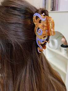 1pc New Creative Acrylic Ocean Animal Hair Claw Clip, Stylish Octopus Shark Hair Accessory - Multicolor - View 7