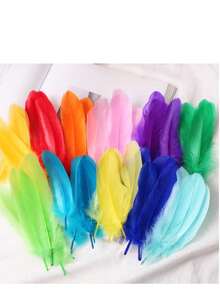 100 chiếc lông ngỗng đen tự nhiên, dài 15-20cm, thích hợp cho các dự án thủ công DIY, cosplay, tiệc cưới, trang trí Halloween và nhiều dịp khác. - Nhiều màu - Xem 11