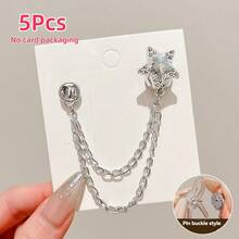 2 chiếc kẹp ống quần denim hình trái tim/nơ đính ngọc trai giả, dùng để tránh ống quần bị kéo lê trên mặt đất, khóa giày chống trượt, điều chỉnh độ dài quần, ngăn ống quần chạm đất, phù hợp với quần jean và quần dài. - A - Xem 35