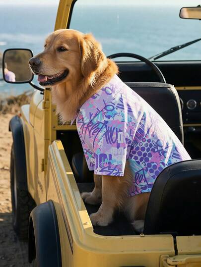 Camisas de ocio para perros para el verano - Ropa de verano para perros ligera y transpirable, camisas de verano para perros pequeños, medianos y grandes, ropa para perros con estampado de todo el Body