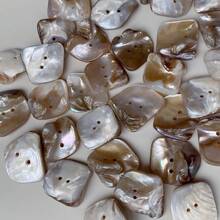 10pcs Asymmetrical Natural Shell Buttons With 2 Holes, Suitable For DIY And Clothing Accessories - 10pcs - View 7