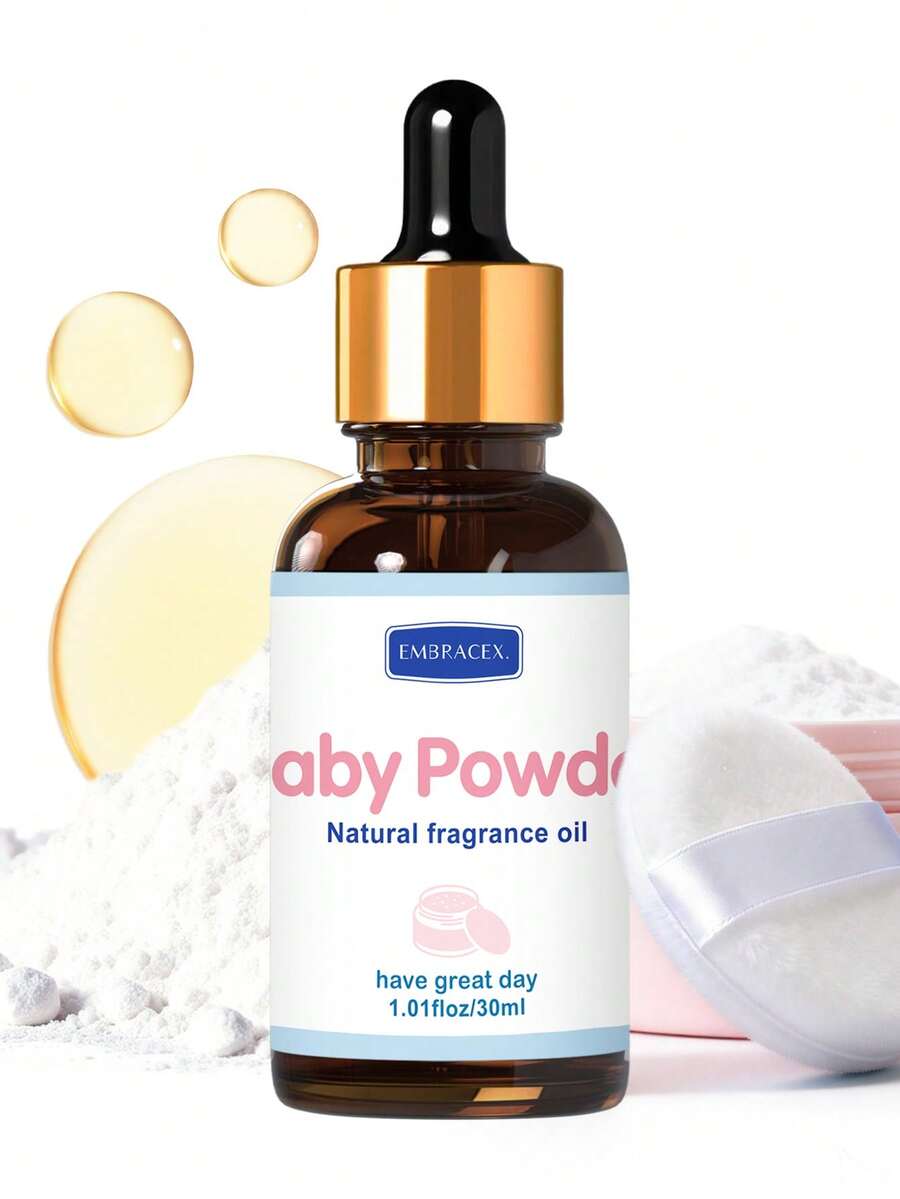 EMBRACEX. EMBRACEX 30ml Talcum Powder Essential Oil With Dropper, Refreshing And Gentle Talcum Powder Fragrance Oil, Gift - Suitable For Soap, Candles, Bath Bombs, Aroma Diffusers, Daily Use, Elegant Fragrance Brand Essential Oil