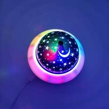 1 stjärn- och måneprojektionsnattlampa - USB-anslutning - Projektionsnattlampa - Sänglampa med atmosfärsljus - Roterande rumslampa Projektorlampa - Multifärgad - Visa 10