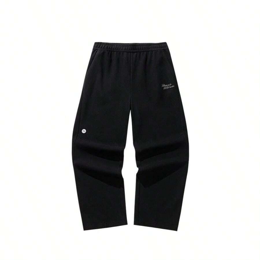 Quần nỉ thể thao unisex Anta Fan Zhendong Series | Hàng mới về, chất liệu dệt kim chính hãng 172628304R - Đen cơ bản-2 - Xem 1