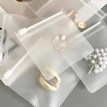 Bolsa con cremallera transparente reutilizable de EVA | Bolsa de almacenamiento transparente de PVC con orificios de ventilación, adecuada para cables, cargadores y artículos pequeños, cierre de cremallera duradero - A - Ver 6