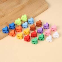 10/50 piezas Hebillas con forma de corazón de colores, hebillas colgantes, hebillas de cuerda, hebillas de resorte con forma de corazón, hebillas con forma de hocico de cerdo, hebillas elásticas ajustables, hebillas de cierre, anillos de hebilla lindos, insignias, hebillas ajustables - Paquete mixto de 10 piezas - Ver 4
