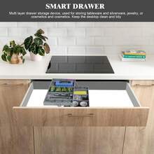 Foldable Drawer-Style Storage Box: Expandable Kitchen Storage, Made Of ABS Material, Provides 4 Sizes, Ideal For Storing Tableware And Kitchenware - Multicolor - View 2