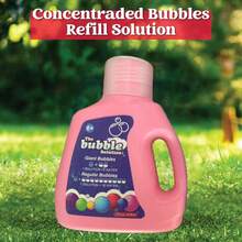 Bubble Machine Solution, 1.29 L Bubble Refill Solution For Bubble Machine, Giant Bubble Wand, Bubble Gun Blower - Blue - View 10