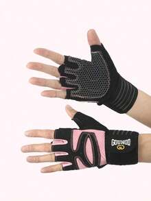 GOUNOD Workout Gloves For Men And Women, Weight Lifting Gloves With Excellent Grip, Lightweight Gym Gloves For Weightlifting, Cycling, Exercise, Training, Pull, Fitness, Climbing And Rowing,Suitable For Cycling,Riding Motorcycle And Skiing,Black Gloves - 粉色 - 查看 4