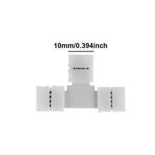 1 Pack T-Type LED Strip Connectors, No-Solder Light Strip Fixing Clips - White - View 3