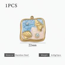 1 件 304 不锈钢 18K 镀金 夏季水果海洋系列 多元素滴油吊坠 女士吊坠 DIY 饰品项链手链制作配件 适合女士夏季海滩度假和日常佩戴 - 墜飾 - 查看 12