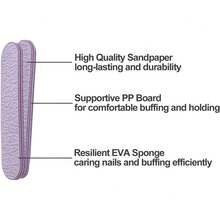 Bộ 100 dũa móng tay 3.6" (khoảng 9.1cm), thích hợp cho móng acrylic và móng tự nhiên, độ nhám 100/180, dũa móng tay mini hai mặt chuyên nghiệp, bộ dụng cụ làm móng số lượng lớn, màu xám. - Xám - Xem 6