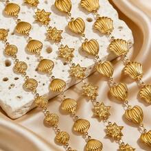 1M Stainless Steel Hip-Hop Punk Hollow Ocean Shell Beach Party DIY Jewelry Necklace Bracelet Jewelry Making Suitable For Women To Wear - Shell Chain - View 2