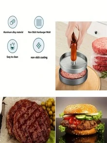 Moule à hamburger détachable, convenant pour les hamburgers de bœuf, de fromage, végétariens. Outil et accessoire de cuisine pour le barbecue, adapté pour les rassemblements festifs, les repas en famille et les hamburgers maison - Moule à steak haché - Voir 6
