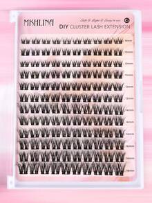 At Home DIY Lash Extensions, 8-18mm Mix Length Cc Curl Wispy Cluster Lashes, Soft Reusable Individual False Eyelashes For Natural/Fluffy Eye Makeup - CC - View 16