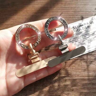 1 chiếc móc khóa điện thoại tròn xoay được, phụ kiện trang trí điện thoại đa chức năng sang trọng đính đá, khóa dây đeo, vòng chống rơi, chất lượng cao cấp, đa dụng và tiện lợi.