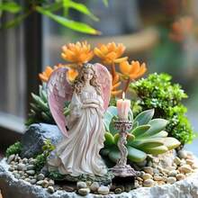 新款彩色印花亚克力花园插杆花盆，装饰工艺品，适合室内使用 - A - 查看 1