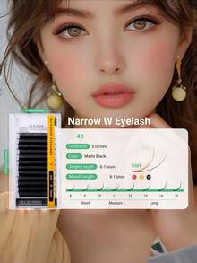 Individual Lash Extensions 0.15 D Curl Mixed 7-15mm Matte Black Soft Natural Single Eyelashes - View 24
